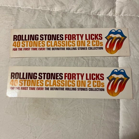 Other - Rolling Stones 40 Licks Bookmarks Vintage 2002 , Set‎ Of 2